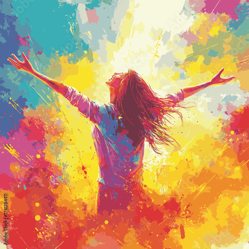 Woman Rejoices