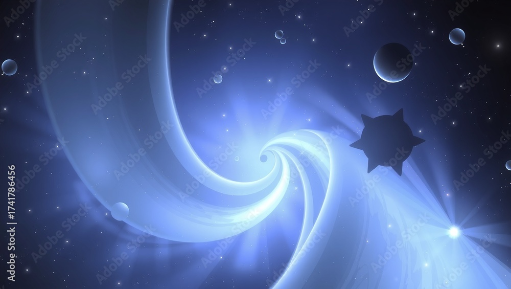 Fototapeta premium Mystical Cosmic Swirling Vortex