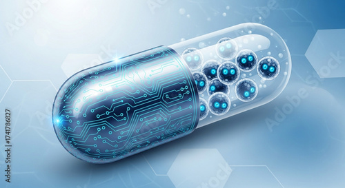 Innovative drug delivery system with microchip technology and nanobots for targeted therapy and personalized medicine, offering advanced healthcare solutions