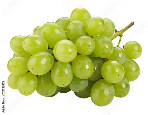 Fresh green grapes bunch a healthy fruit snack packed with nutrients and flavor