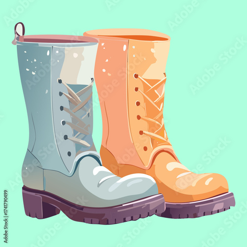 Trendy Ankle Boots in Soft Peach and Tan Colors Casual Fall Fashion Footwear