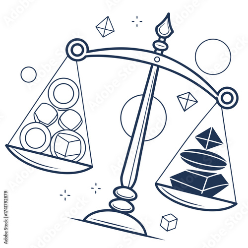 Balance scale showing the concept of equilibrium
