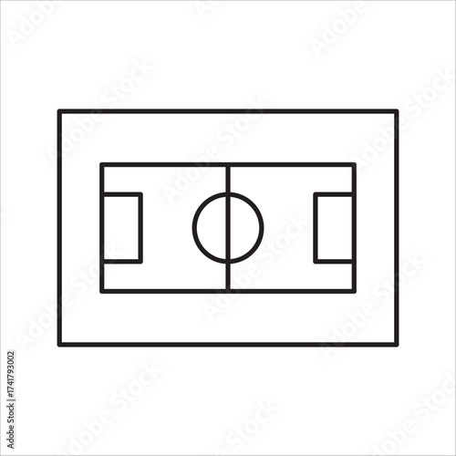 football field icon vector illustration. football field icon line style design.Football field icon symbol design collection.