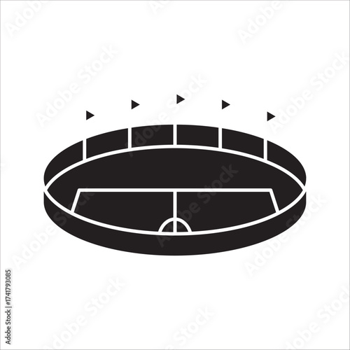 football field icon vector illustration. football field icon line style design.Football field icon symbol design collection.