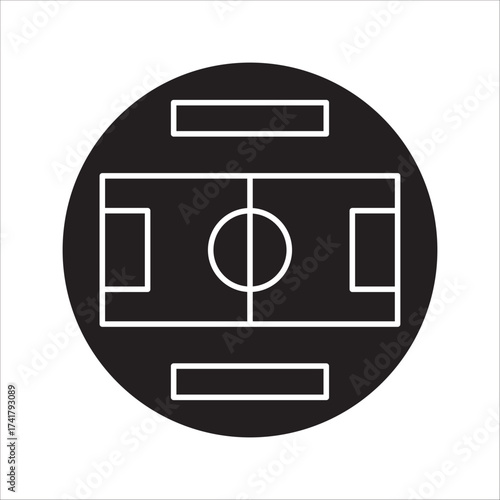 football field icon vector illustration. football field icon line style design.Football field icon symbol design collection.