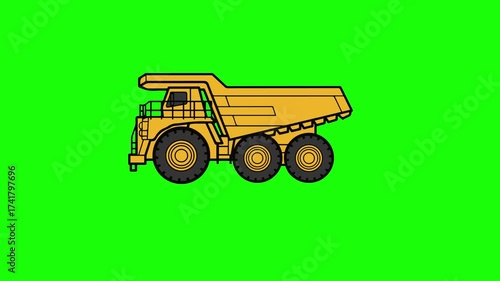 Green Screen Truck Vector