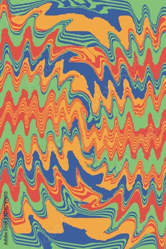 Abstract, multicolored, beautiful colors painted together, used to create backgrounds, patterns with no definite shapes mixed with multiple colors, printed image patterns, patterns on product surfaces