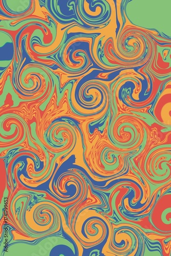 Abstract, multicolored, beautiful colors painted together, used to create backgrounds, patterns with no definite shapes mixed with multiple colors, printed image patterns, patterns on product surfaces