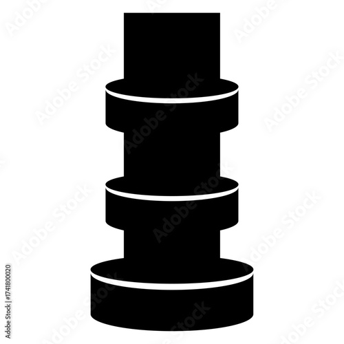 Stand vector silhouette , clip art, and symbol. Shilhouette of  stand property concept and simple design