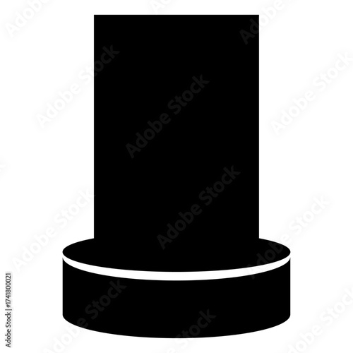 Stand vector silhouette , clip art, and symbol. Shilhouette of  stand property concept and simple design