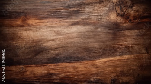 Wood Texture | Brown Wood Grain Texture with Natural Knots and Dark Vignette Background