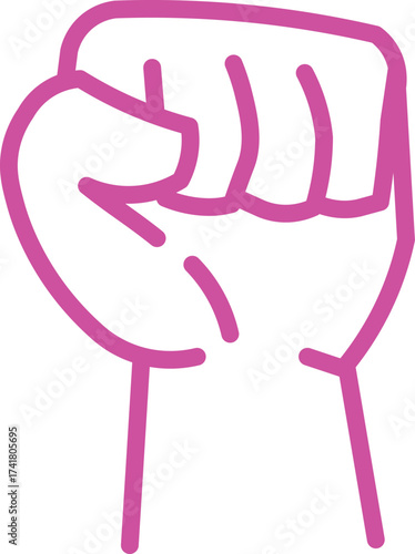 fist icon suitable for Non-profits, corporate diversity campaigns, presentations, feminism