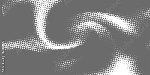 Abstract Black And White Halftone Dot Texture Background