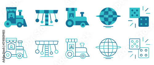 Park icon set. Vector and illustrator