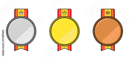 Medal illustration set 03