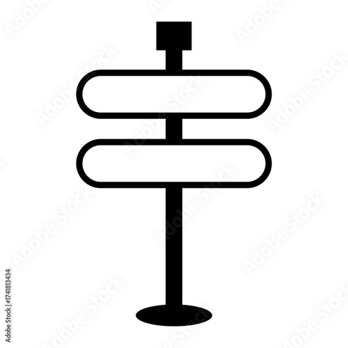 Road Sign vector, clip art, and symbol. Flat design of road sign concept and simple design