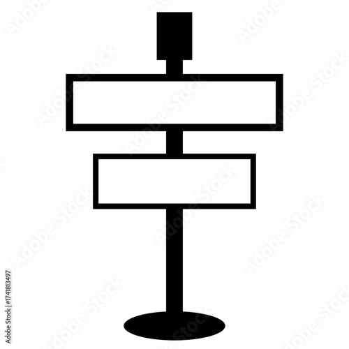 Road Sign vector, clip art, and symbol. Flat design of road sign concept and simple design