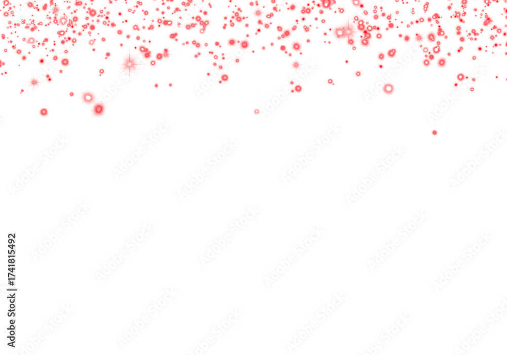 custom made wallpaper toronto digitalAbstract Red Glowing Sparkling Confetti Light Glitter Particle. Overlay. Frame. Border. on Transparent Background
