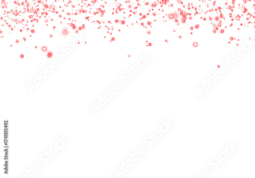 Wallpaper Mural Abstract Red Glowing Sparkling Confetti Light Glitter Particle. Overlay. Frame. Border. on Transparent Background Torontodigital.ca