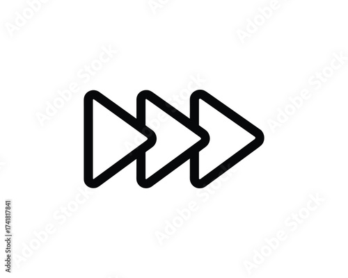 Fast Forward Music Player Icon Vector Illustration