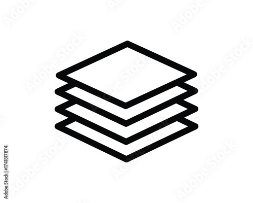 Stacked layers icon vector illustration