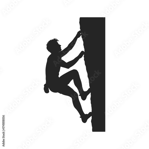 Silhouette of Rock Climber