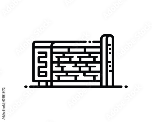 Data server rack with led lights vector illustration