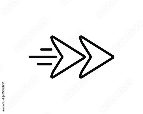 fast forward icon vector illustration