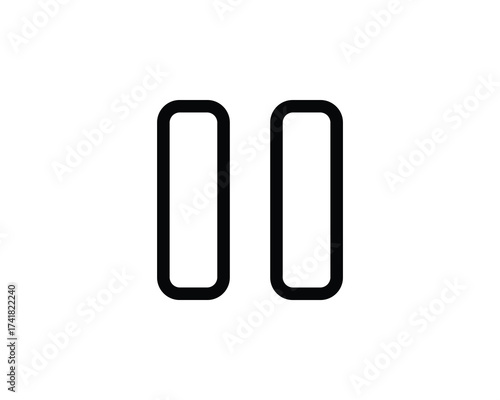 pause button icon vector illustration