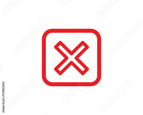 cancel close cross mark icon vector illustration