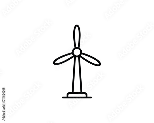 Wind turbine vector illustration