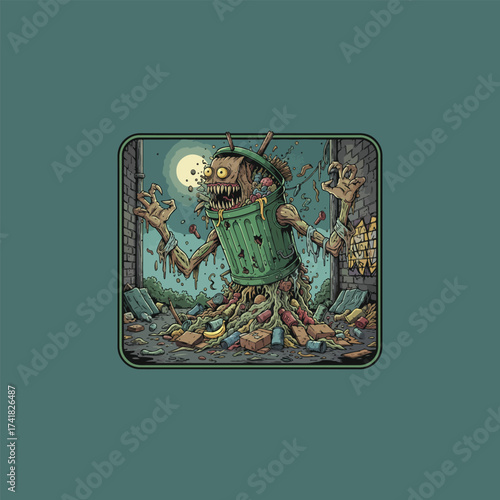 The Garbage Monster Rises A Trash Can Creature Unleashed!