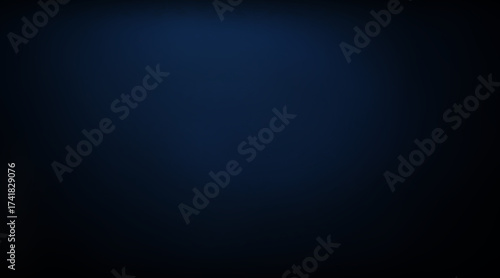 Dark Blue Gradient Background with Smooth Vignette and Subtle Light Effect