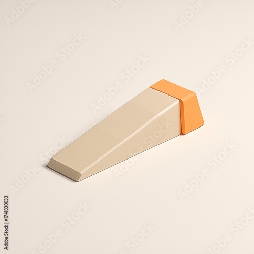 Low poly doorstop wedge