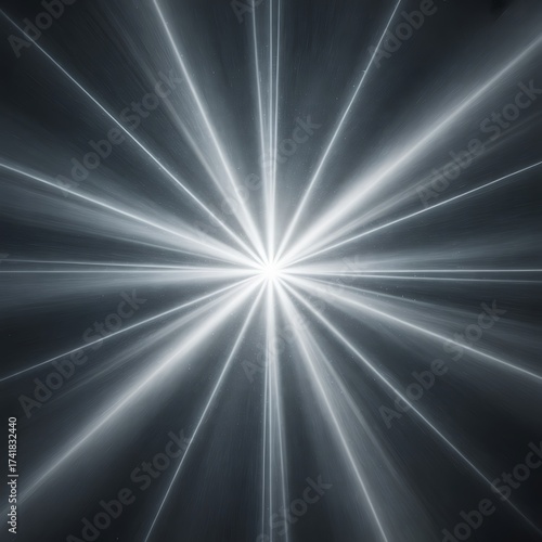 A powerful starburst of light emanating from a central point with sharp, defined rays