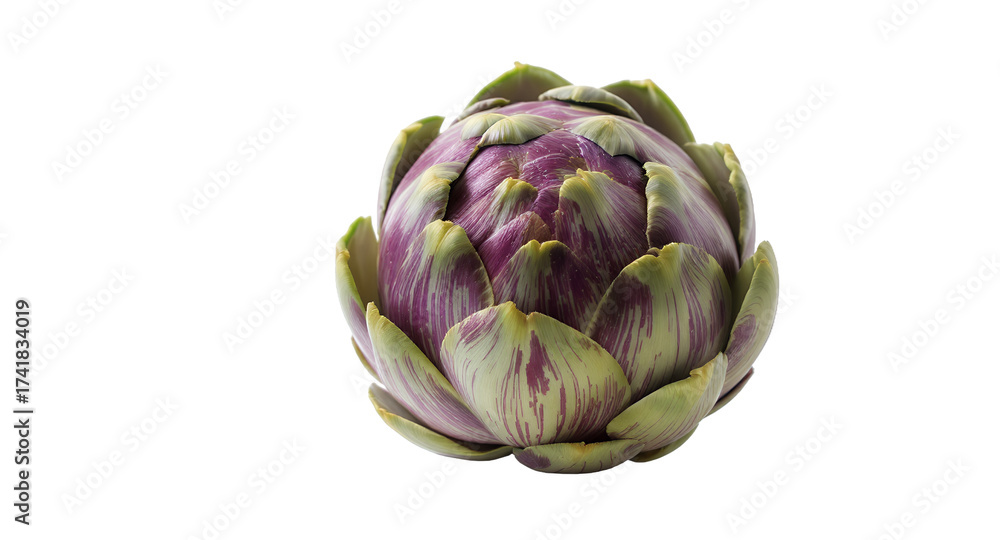 Obraz premium Artichoke Isolated on White Background Healthy Vegetable.