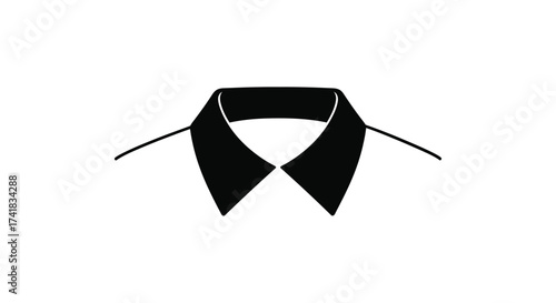 Simple black shirt collar design simple formal shirt collar isolated minimalist garment detail