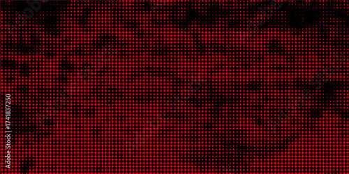 Led screen texture. Digital display. Color pixel background. Lcd monitor . Red television videowall with dots. Projector grid template. Electronic diode effect. Vector illustration.
