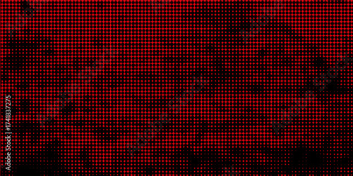 Led screen texture. Digital display. Color pixel background. Lcd monitor . Red television videowall with dots. Projector grid template. Electronic diode effect. Vector illustration.