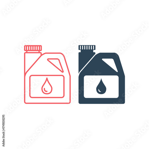 Engine oil vector illustration icons set