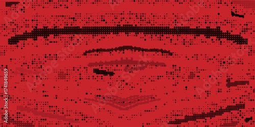 Led screen texture. Digital display. Color pixel background. Lcd monitor . Red television videowall with dots. Projector grid template. Electronic diode effect. Vector illustration.