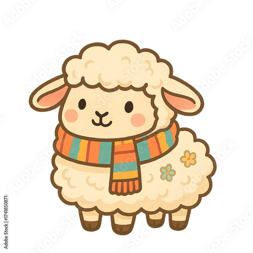 Plakat sheep with a big smile