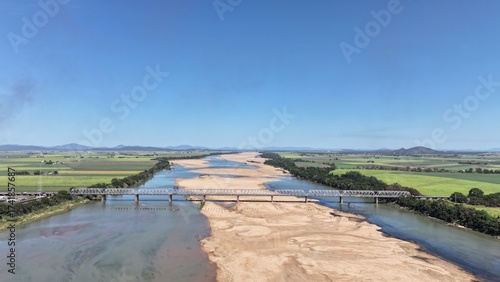 Εκτύπωση καμβά Aerial photo of Burdekin River Bridge Home Hill Queensland