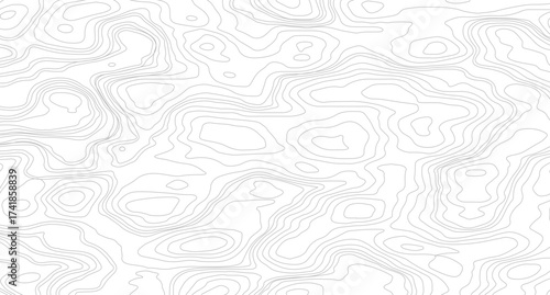 Black on white contours vector topography stylized height of the lines. Ultra wide size. Map on land vector terrain Illustration.
