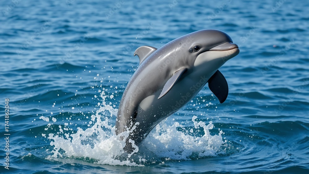 Naklejka premium Bottlenose Dolphin Leaping