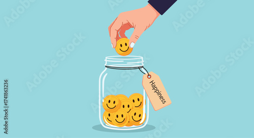 Saving happy moments in a jar to cherish them later.