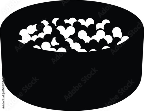 Black and white sushi illustration icon design