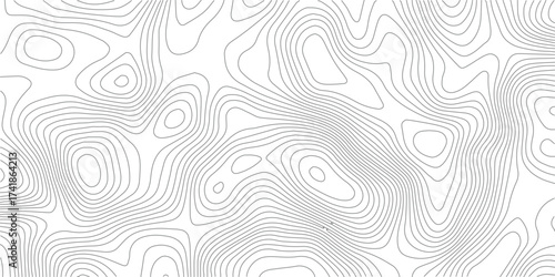 The black grey on white contours vector topography stylized height of the lines. The concept of a conditional geography scheme and the terrain path. Ultra wide. Map vector terrain Illustration. 