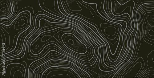 Black and white abstract geometric pattern background, topographic