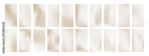 Pearl cream gradient. Abstract nacreous vector art. Minimalistic wave with sandy wallpaper in soft neutral tones. Big set.